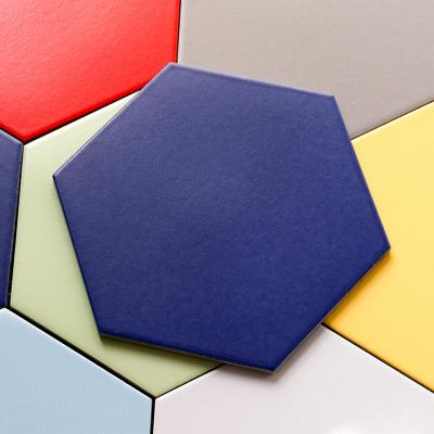 China Colored Glaze Hexagon Ceramic Tile Kitchen Bathroom Hex Mosaic Floor Tile for sale