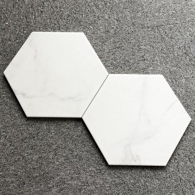 China Backsplash Hexagon Shaped Ceramic Tiles 200x230 Coloured Hexagonal Tiles for sale