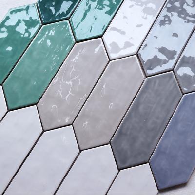 China 100x300 Arrow Shaped Decorative Wall Tiles For Kitchen Backsplash Eco Friendly for sale