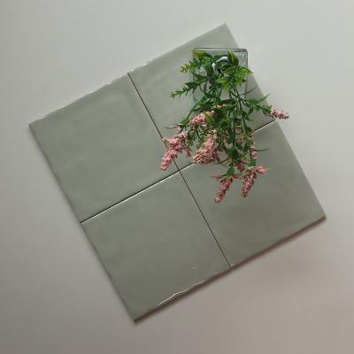 China Waterproof Ceramic Coment Green Color Toilet Tiles In 150x150mm Size for sale