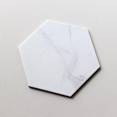 China Coffee Shop Decoration Jazz White Hexagon Floor Tiles for sale