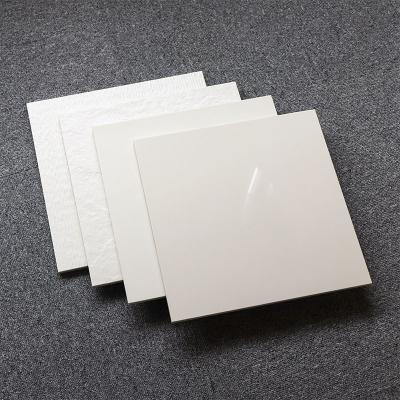 China 600x600 Pure Color Unglazed Polished Porcelain Super White Floor Tiles for sale