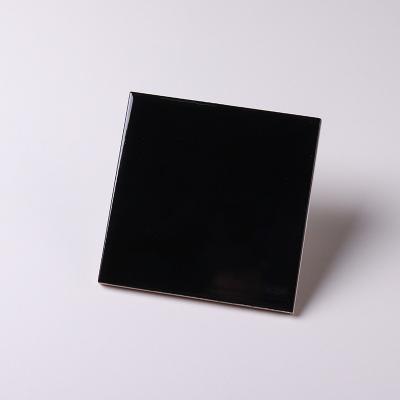 China Metro Brick Black Subway Tile 15 X 15 Elegant Glazed Ceramic Wall Tile for sale