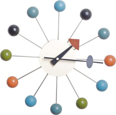 China Antique Modern Home Decoration Europe Style Crafts Ball Wooden Wall Clock for sale