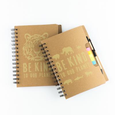 China Cowhide Spiral Yellow Cover Printing Customizable Size Seal Cute Spiral Notebook for sale