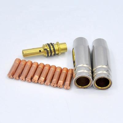 China 13PCS Consumables Welding Accessories Nozzle holder Contact Tips MIG Welding Torch Nozzle 15AK Torch Parts for sale