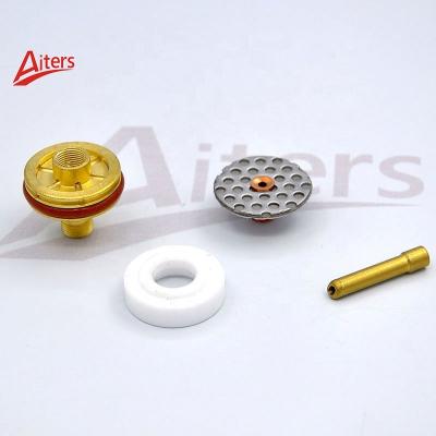 China WP17/18/26 TIG 5PCS Pyrex Glass Cup kit Big Separate Gas lens and Gas Saver Connector TIG Welding Torch Accessories for sale