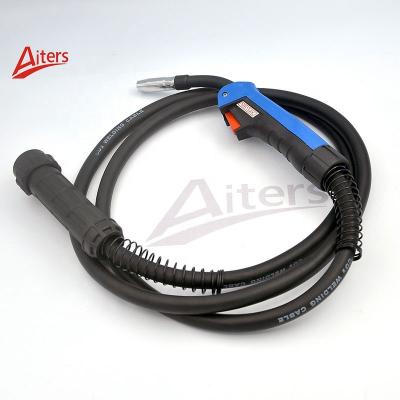 China Compatible Binzel 15AK MIG CO2 Welding Torch With 3M Cable Length air cooled welding gun euro connector Complete Torch for sale