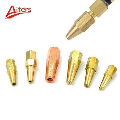 China Flame Gas Acetylene Propane H01-6 copper welding tips for Flame Cutting welding torch nozzles for sale