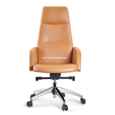 China Executive chair YOU YOU EXECUTIVE adjustable swivel chairs HIGH BACK LEATHER FURNITURE office chair for sale