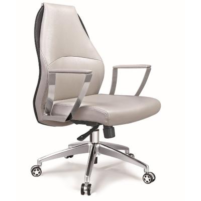 China White Color Swivel (Height)Adjustable White Color Staff Chair Low Back Leather Staff Chair Conference Table Chair for sale