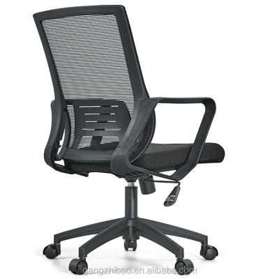 China (Size) Adjustable Back Black Color Nylon Base Mesh Chair Economic Medium Desk With Desk In Executive Room for sale