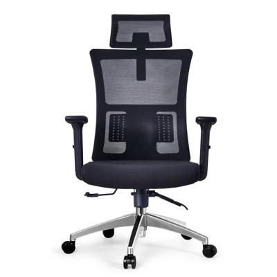 China (Height)Adjustable Economical Black High Back Mesh Office Chair With Desk In Boss Room for sale