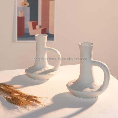 China New classic/postmodern Nordic ceramic vase ornaments dry flower desktop decoration for sale