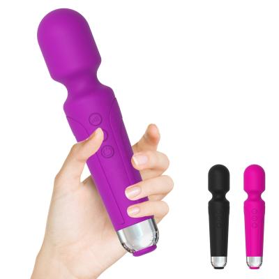 China Body 20 Frequency Rechargeable USB Magic Wand Massager AV Vibrator For Women Masturbation for sale