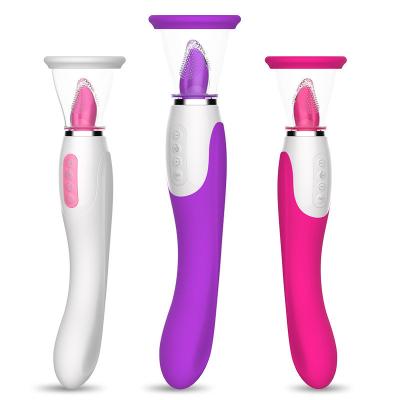 China Waterproof Sex Toys Full Body AV Magic Wand USB Rechargeable Tongue Vibrator Massage Sex Toy for Adult Women for sale