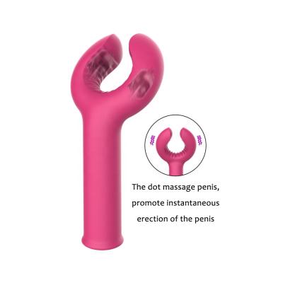 China Handheld Vibration Silicone Vibration Stimulator Waterproof Cock Rings Sex Toys Men Penis Ring for sale