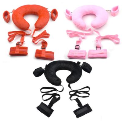 China WishU BDSM Adjustable Leather Kit Adjustable SM Handcuffs Bondage Pillow Ankle Leg Foot Fetish Erotic Hairy Sex Bondage For Women for sale