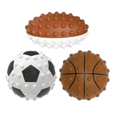 China Relieve stress hot sale QIMAN bubble soccer ball kids outdoor sports and entertainment colorful 3d soccer fidgety person toys stress ball for sale