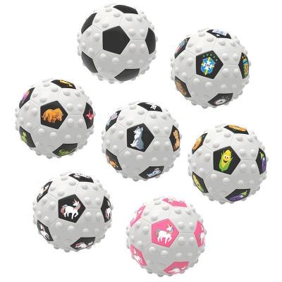 China New Worry Relief Stress Reliever QIMAN 2022 Silicone Juguet Sports Ball Custom Pops Up Bubble Bouncy Ball For Football Soccer Basketball Stress Ball Tosser Toy for sale