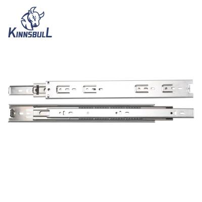 China 3 Fold+Full Extension Kinnsbull KB4512-63 Drawer Slide Rail With White Rainbow 1.5mm 45mm Width Channel Cup Box Item Time Packing for sale