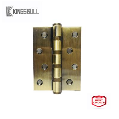 China Kinnsbull Modern 4 Inch SS304 Steel Ball Bearing Antique Brass Stainless Door Hinge For Wooden Door for sale