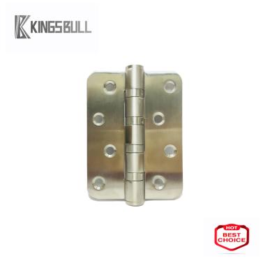 China Kinnsbull Modern 4 Inch Stainless Steel Security Door Hinge Round Corner Door Hinges for sale