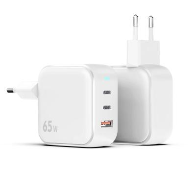 China 65 Watt Fast Charging Full Type-C Fast Charging Type C Gan PD Charger US/EU/UK 65W Speed ​​Adapter Instant USB Wall Cell Phone Charger For iPad iPhone laptop for sale