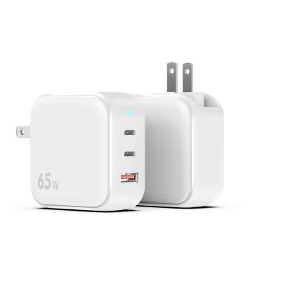 China Quick Charging Ship Type-C 2C1A QC UK/EU/US High Power 65W USB Charger 65W GaN Charger Palladium USB Quick Charger Adapter Wall Fast Charger for sale