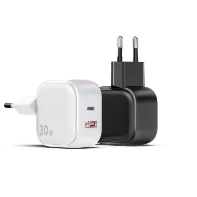 China GaN Tech 30W USB-C High Quality Power Adapter Speed ​​QC3.0 30W Speed ​​Quick Charging GaN Tech 30W USB-C Charger EU Fast Charging Portable Plug Adapter For Mobile Phone for sale