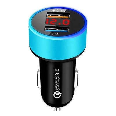 China 3.0 Dual USB Car Adapter Speed ​​3.1A USB Car Phone Fast Charging Fast Charging 3.0 Car Phone Fast Charger 2 Port for sale