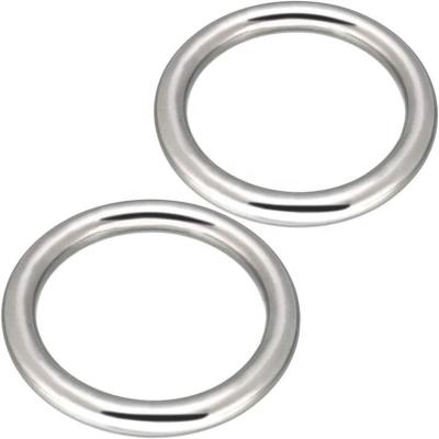 China “Material: 304 stainless steel; Safe load per O-ring 550lb (250kg). » High Polish FULE Smooth Round Ring Welded O Ring 4 Inch 304 Stainless Steel Round Rings for sale