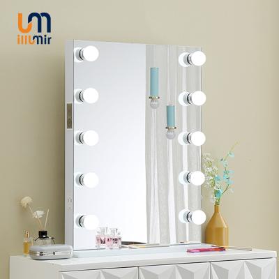 China Illumir Eclectic Manufacturer Direct Selling Mirror With Bulbs Hollywood Mirror Frameless Led Makeup Mirror for sale