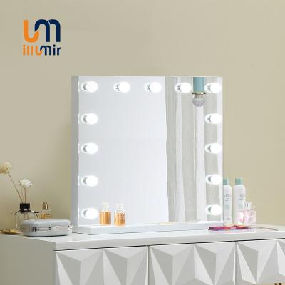 China Illumir Lighted Led Vanity Makeup Mirror Lights Hollywood Style Led Vanity Kit Mirror Cosmetic Mirror With Stand for sale