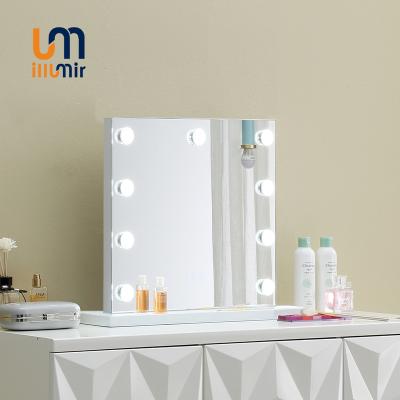 China Illumir Lighted Cosmetic Mirror With Stand Adjusted Glow Touch Sensor Switch Led Makeup Mirror for sale