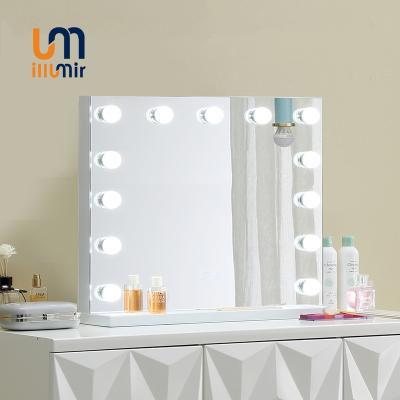 China Factory Wholesale Illumir Led Makeup Mirror Smart Led Lighted Luxury Vanity Makeup Hollywood Mirror for sale