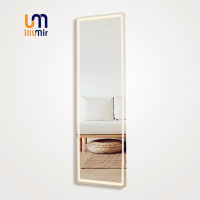 China ILLUMIR Craftsman China Factory Led Lights Hanging Large Full Body Mirror Frameless Dressing Room Mirror for sale