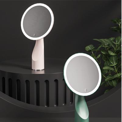 China Wholesale Custom Handheld Lighted Mirror Cosmetic Led Travel Pocket Small Lighted Makeup Mirror For Beauty for sale