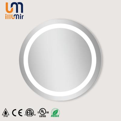 China Lighted Bathroom Led Lighted Salon Mirror Used In Hairdressing Beauty Dressing And Lighted Mirrors Demister Silver Defroster Antifog for sale