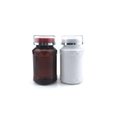 China 60ml Medicine HDPE Medicine White Round Bottle Empty Capsule Container Pill Bottle For Vitamin for sale