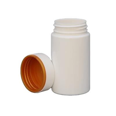 China 150cc Medicine HDPE White Round Shoulder Cap Plastic Bottle With Lace Screw Top for sale