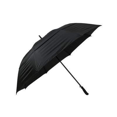 China Good Compact Semi Auto Branded Canopy Semi Auto Double Windproof Open Vent Travel Golf Umbrella for sale