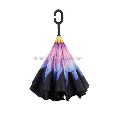 China Manual Open Hot Selling Umbrella For Car Umbrella Automatic Overturned Umbrellas for sale