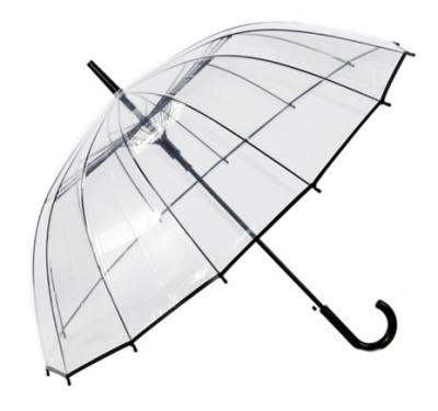 China 2019 creative design wholesale semi-automatic mushroom PVC semi-automatic open dome-shaped transparent clear umbrellas for sale