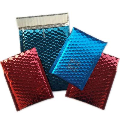 China China Online Shopping Custom Poly Bubble Wraps Colorful Aluminum Metallic Bubble Mailer Sending Bags For Packaging for sale