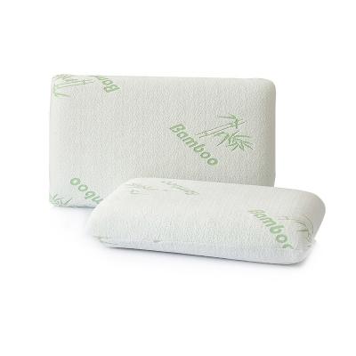 China Anti-Static Wholesale Rectangle Fabric Travel Memory Foam Bamboo Pillow for sale