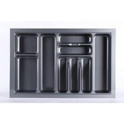 China Sustainable Drawer Organizer Plastic Kitchen Cutlery Tray For Knives Spoons And Forks for sale