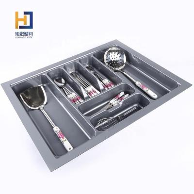 China Sustainable plastic cutlery tray for forks knives spoons in kitchen drawer for sale