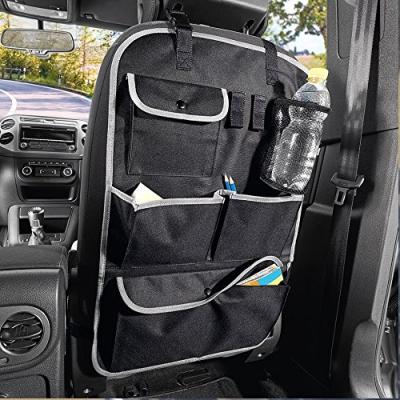 China High Quality Folding Car Back Seat Organizer Storage Bag Children Kids Kick Mat for sale