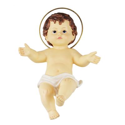 China Europe Baby Jesus Christmas Crafts From Europe 15cm Length Baby Jesus With Auro Jesus Birth Statues for sale